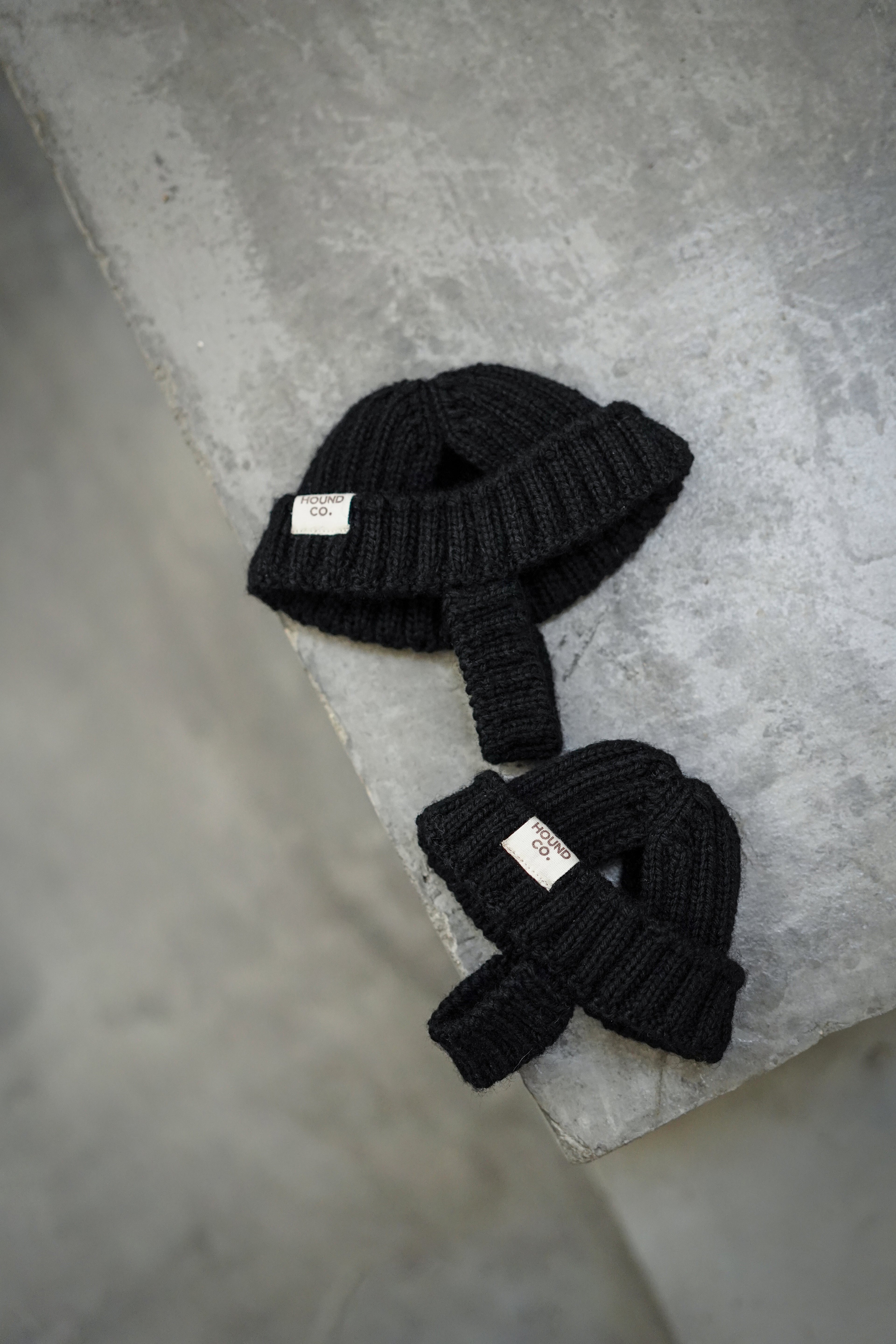 Wool knit hat「Ink Black」
