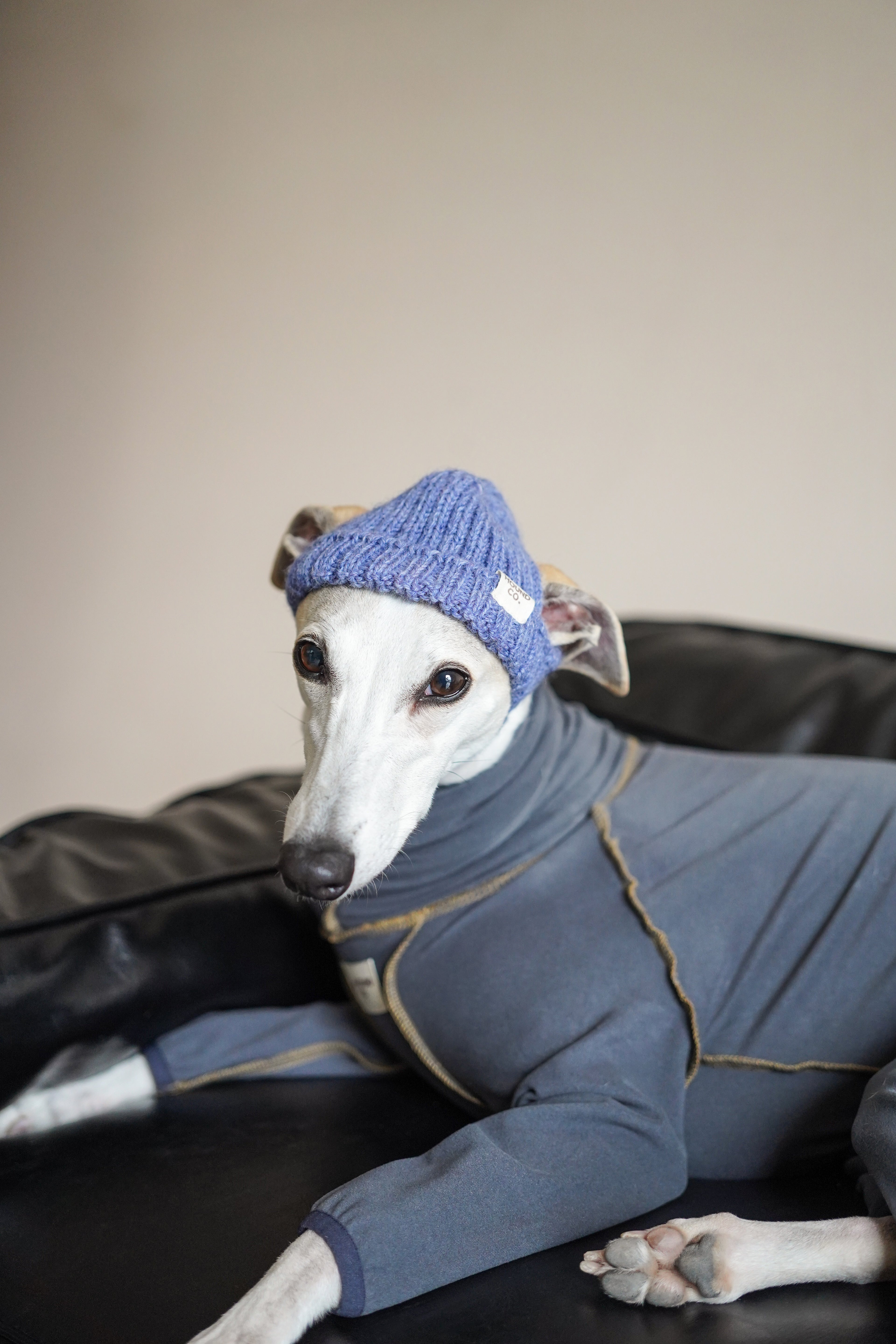 Wool knit hat「French Blue」
