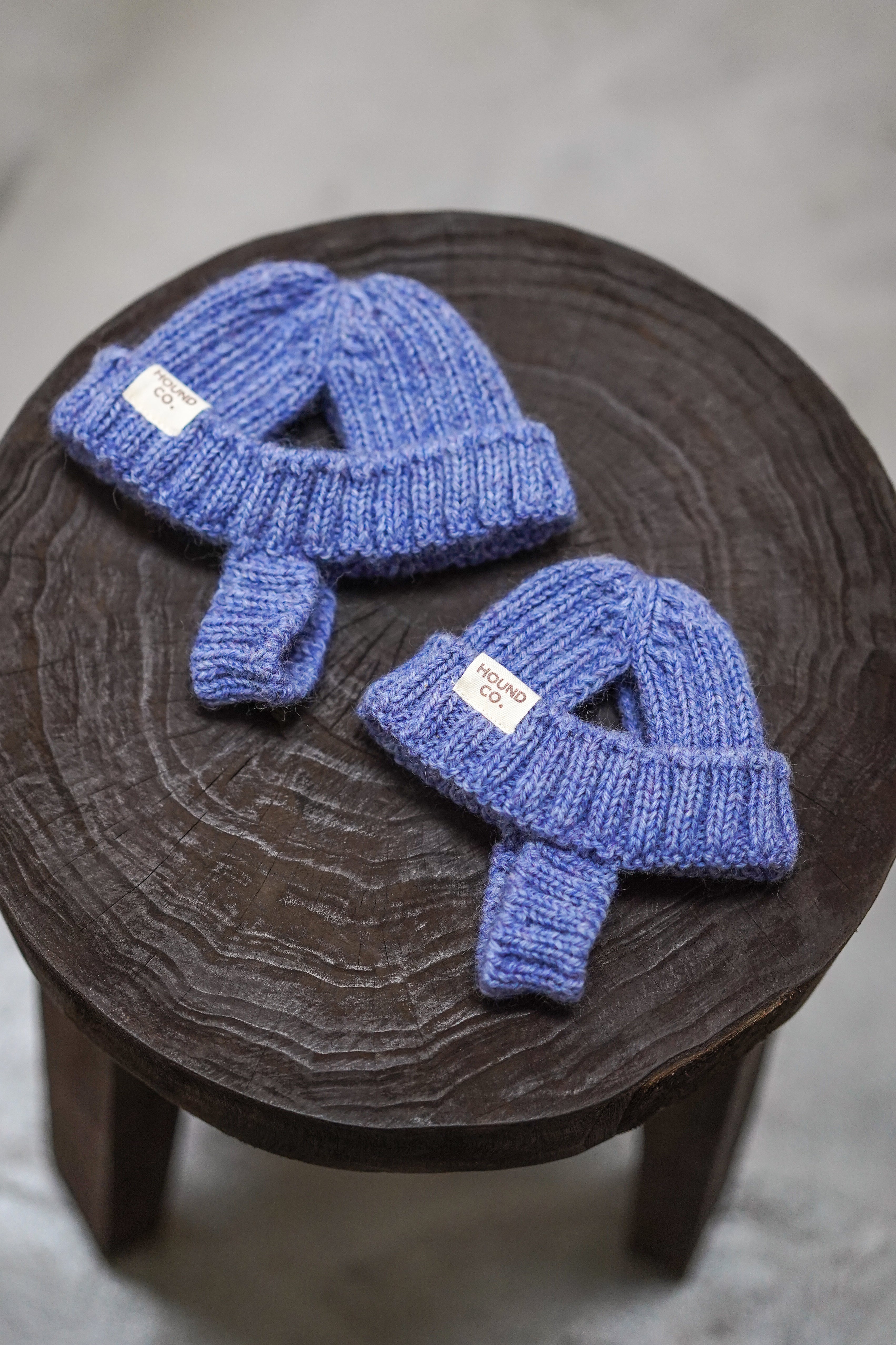 Wool knit hat「French Blue」